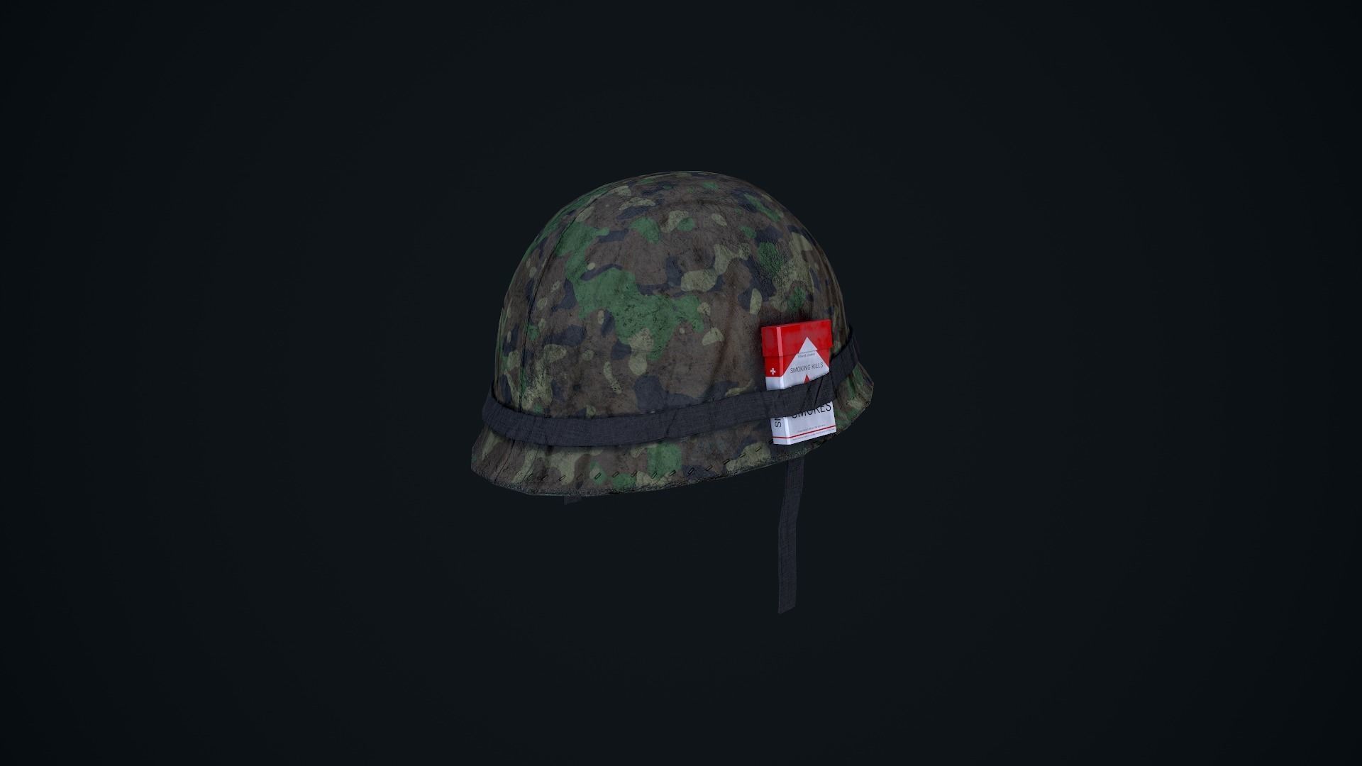 M1 Helmet Low-poly 3D model_17