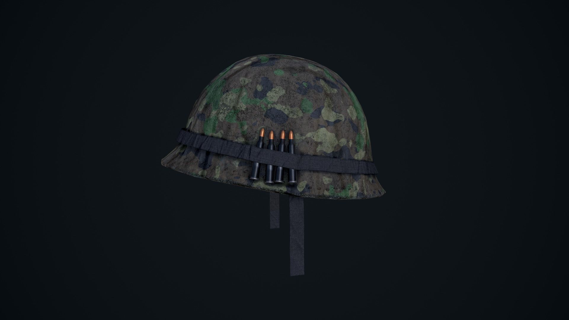 M1 Helmet Low-poly 3D model_6