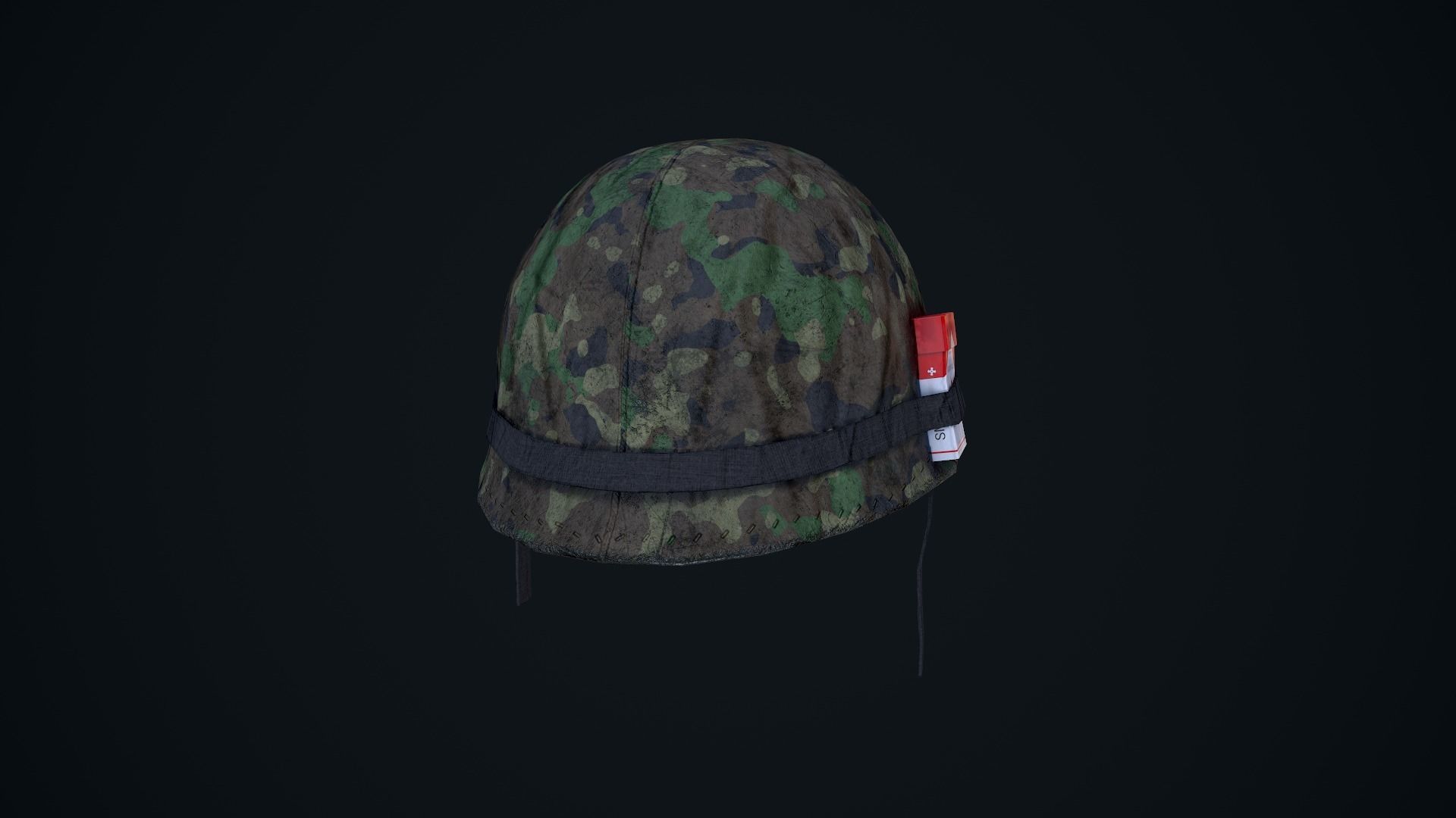 M1 Helmet Low-poly 3D model_2