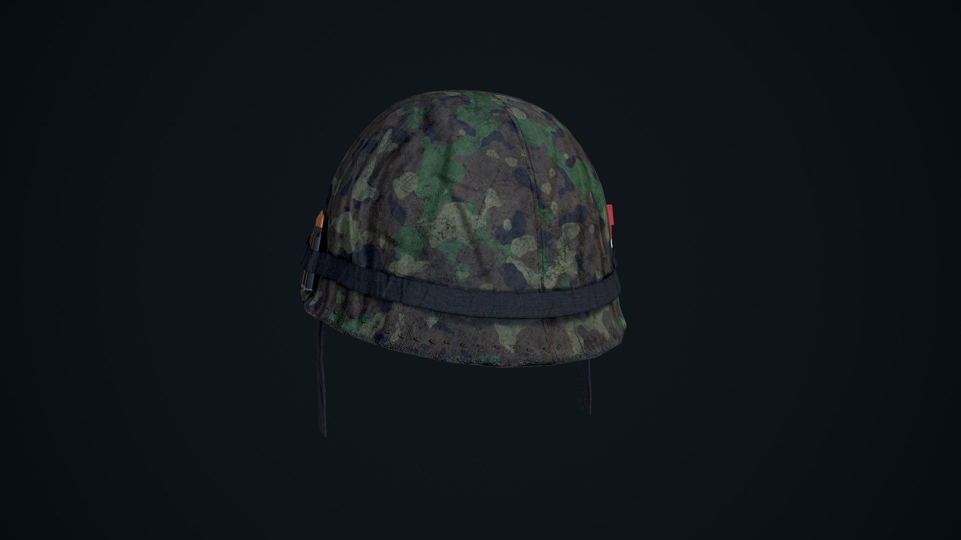 M1 Helmet Low-poly 3D model_4