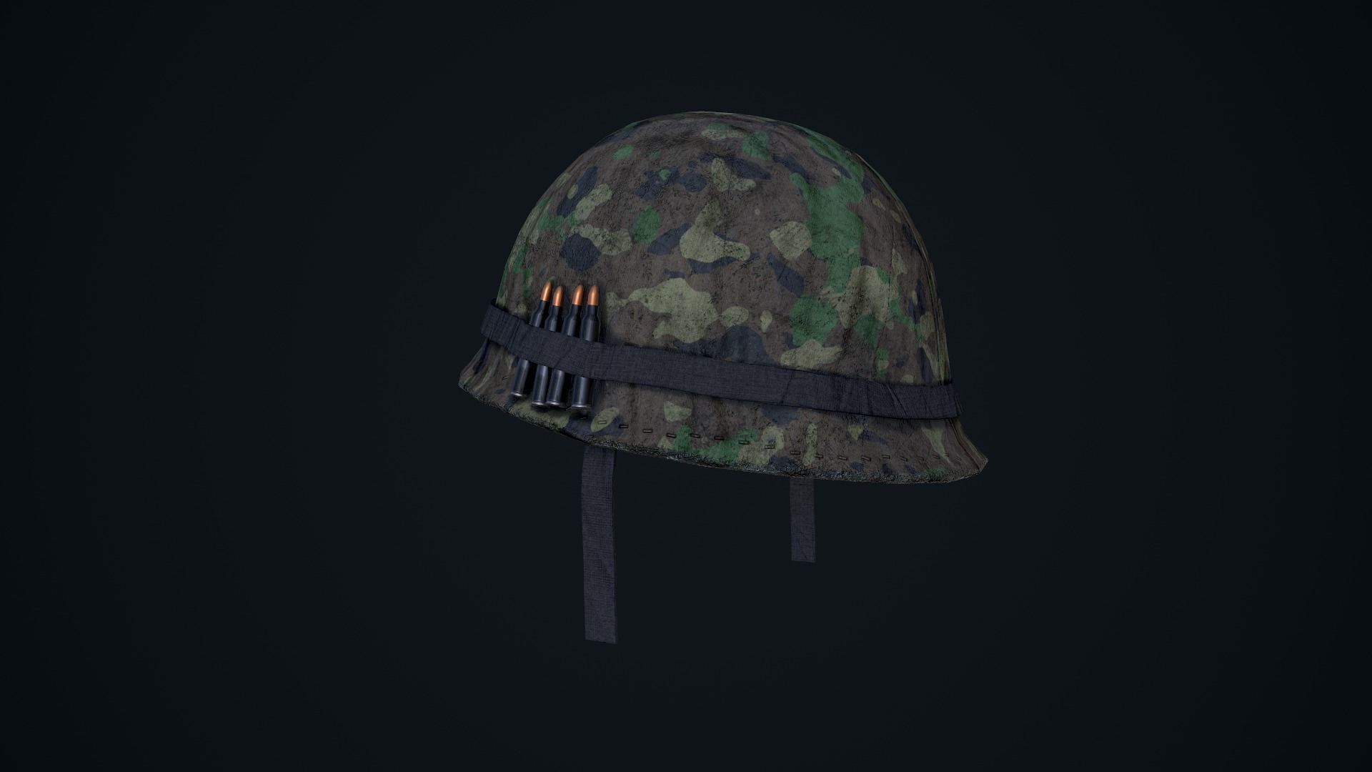 M1 Helmet Low-poly 3D model_5