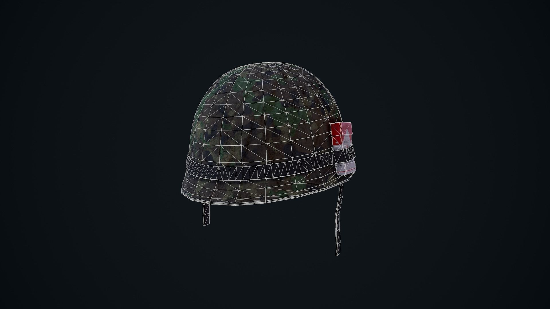 M1 Helmet Low-poly 3D model_15