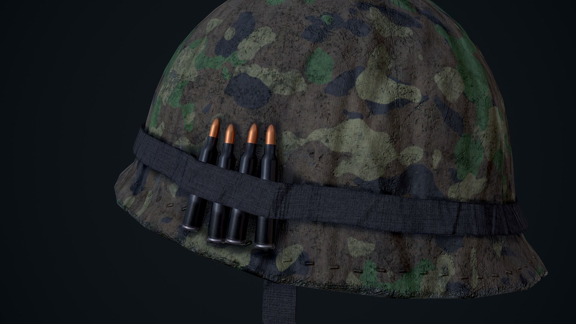 M1 Helmet Low-poly 3D model_12