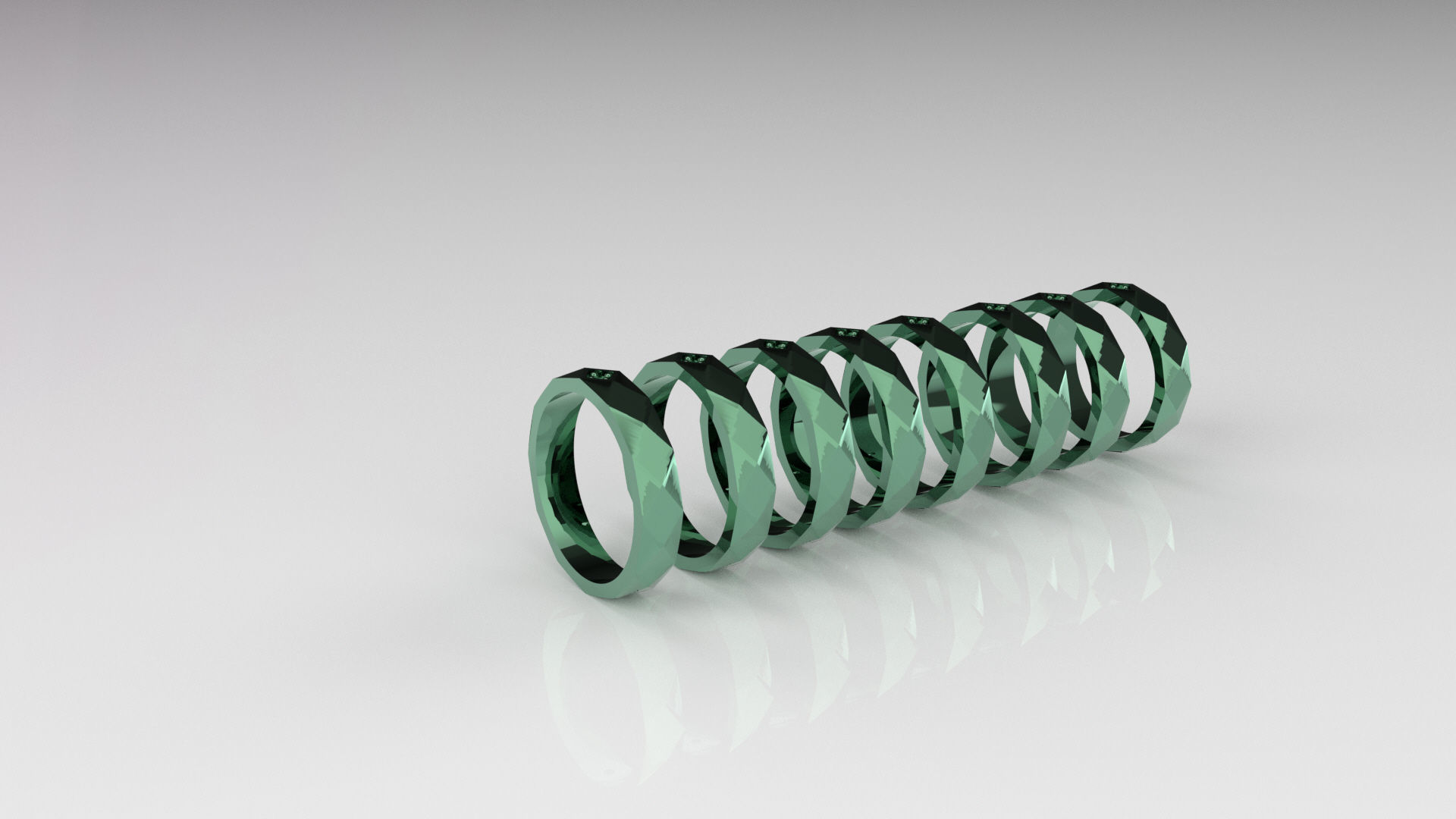 Model 51 Facet Diamond Ring EU 3D print model_2