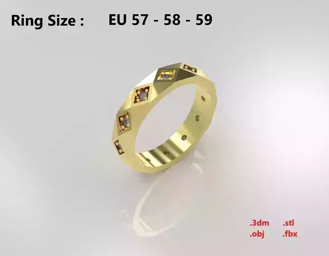 Model 53 Facet Diamond Ring 2 EU