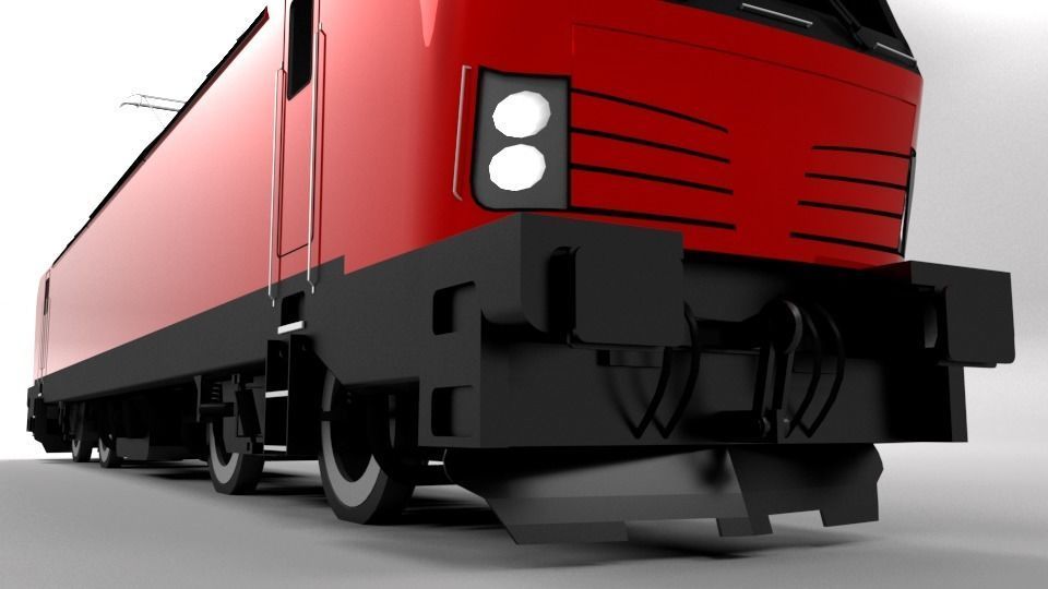 SIEMENS TRAIN LOWPOLY Low-poly 3D model_2