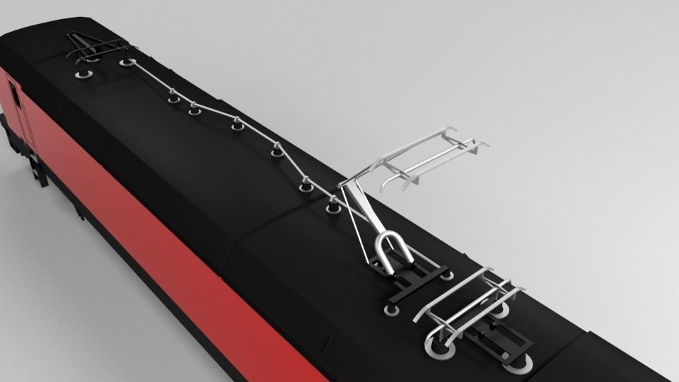 SIEMENS TRAIN LOWPOLY Low-poly 3D model_6