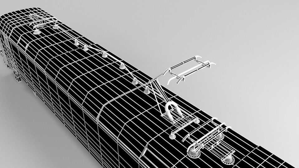 SIEMENS TRAIN LOWPOLY Low-poly 3D model_7