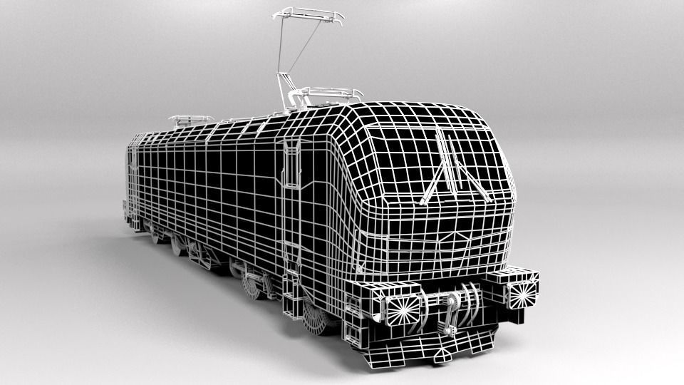 SIEMENS TRAIN LOWPOLY Low-poly 3D model_1