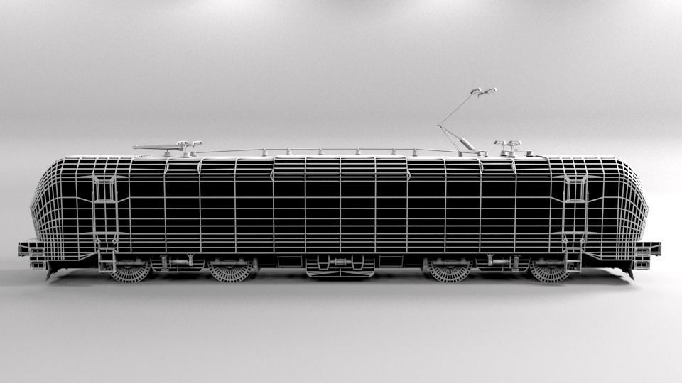 SIEMENS TRAIN LOWPOLY Low-poly 3D model_5