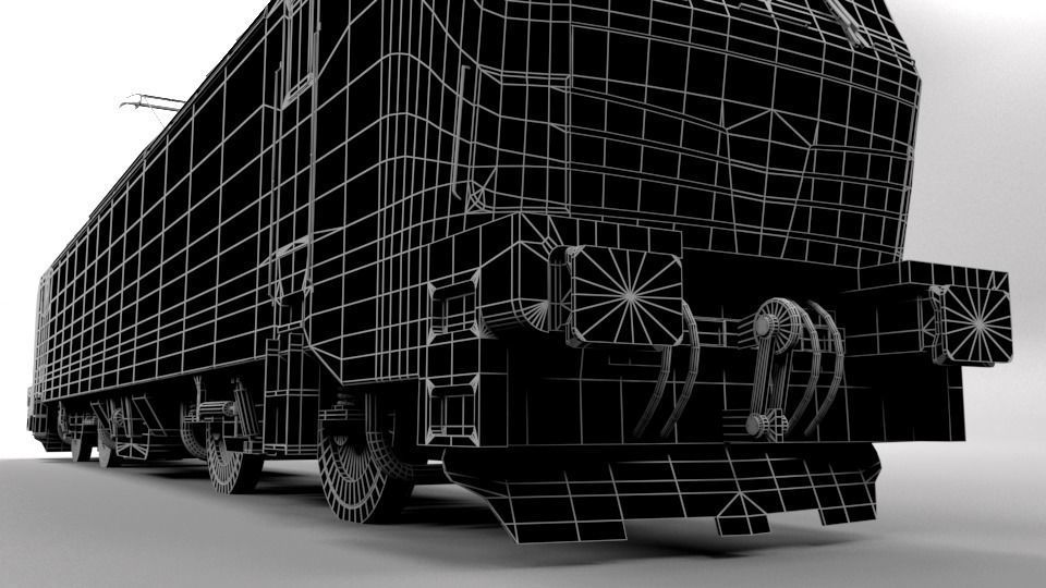 SIEMENS TRAIN LOWPOLY Low-poly 3D model_3