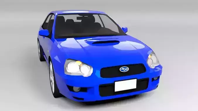 SUBARU IMPREZA LOWPOLY Low-poly 3D model
