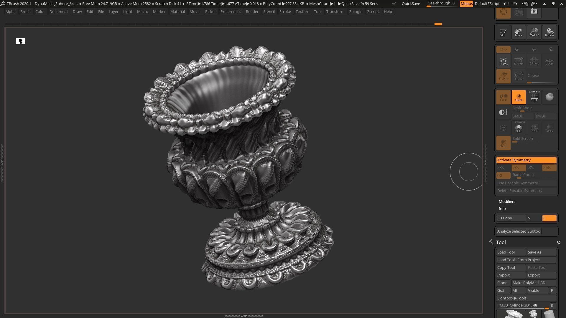 classic vase 3d print model 01 3D print model_6