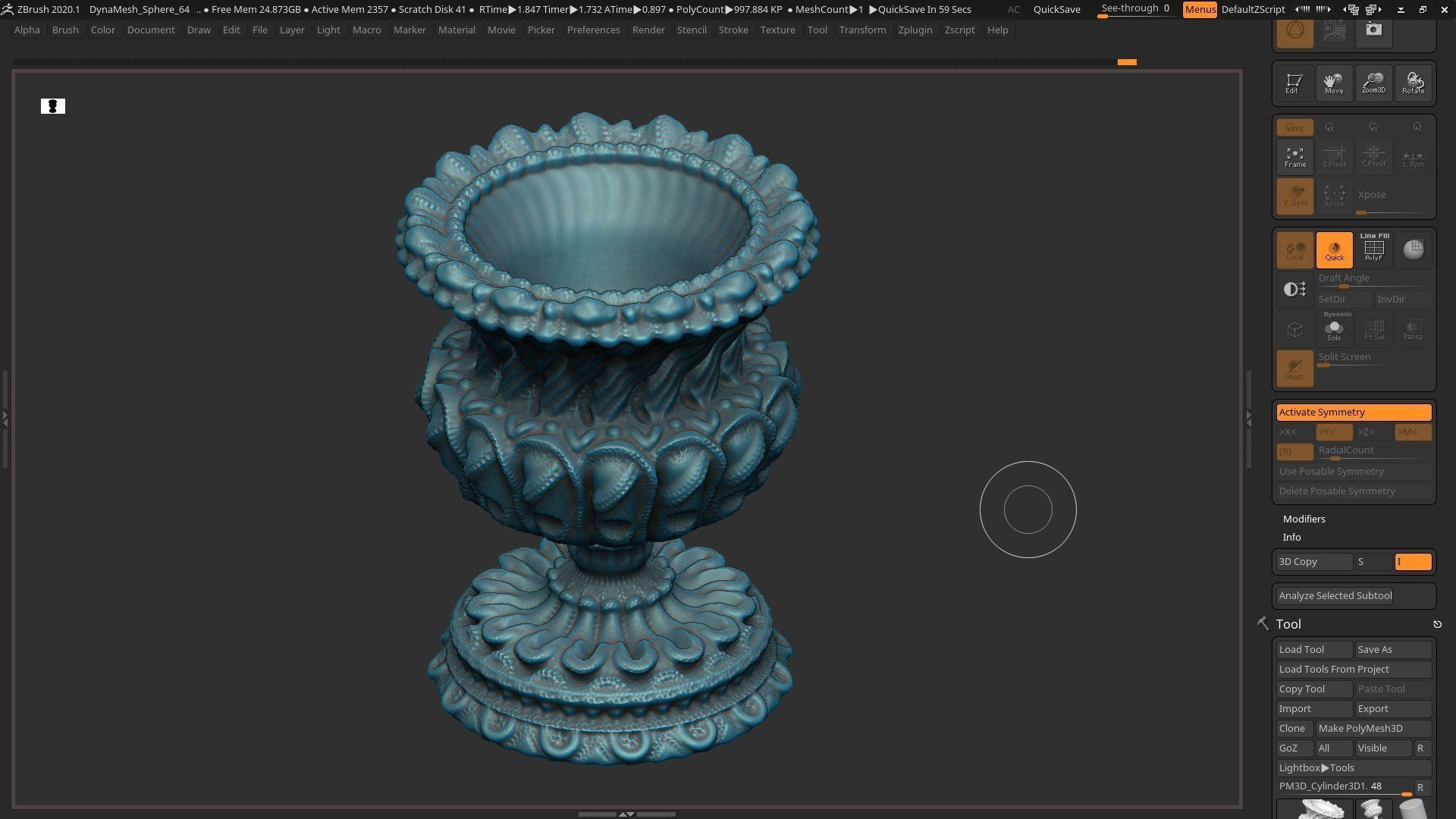 classic vase 3d print model 01 3D print model_9