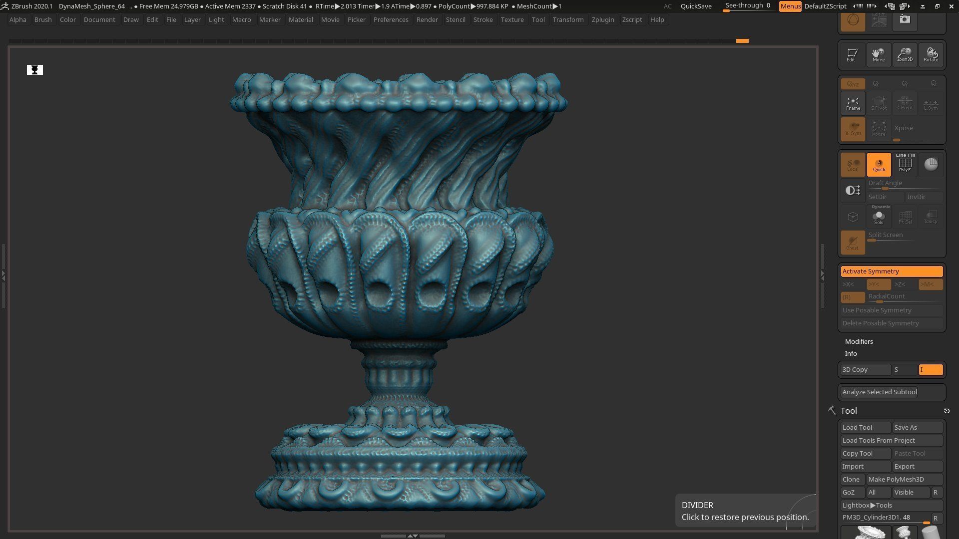 classic vase 3d print model 01 3D print model_8