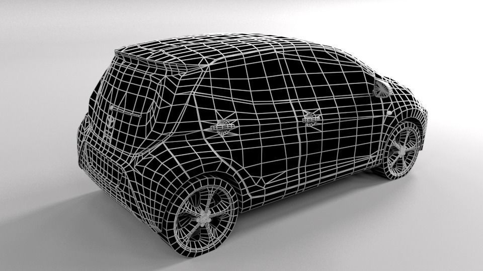 TOYOTA AYGO 2015 LOWPOLY Low-poly 3D model_7