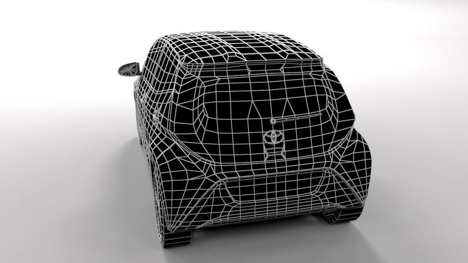 TOYOTA AYGO 2015 LOWPOLY Low-poly 3D model_3