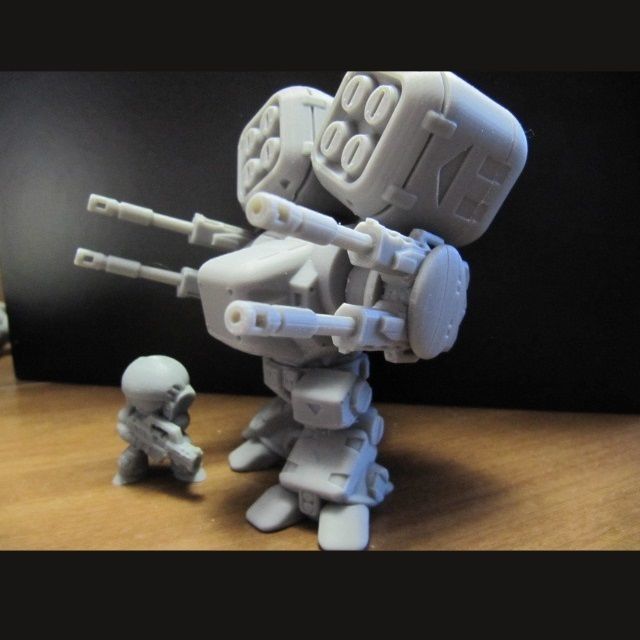 CHIBI-TECH SD - BURLEIGH-V DUO GUNPOD 3D print model_12