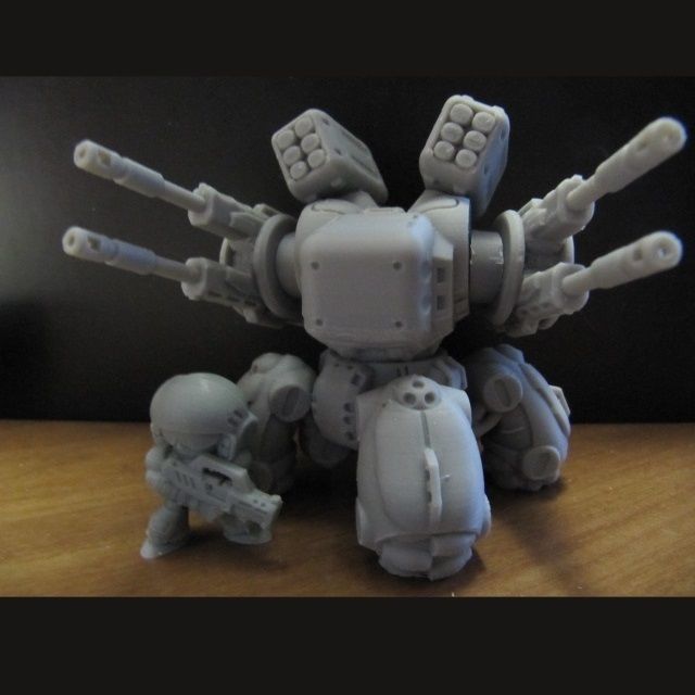 CHIBI-TECH SD - BURLEIGH-V DUO GUNPOD 3D print model_10