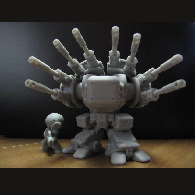 CHIBI-TECH SD - BURLEIGH-V DUO GUNPOD 3D print model_3