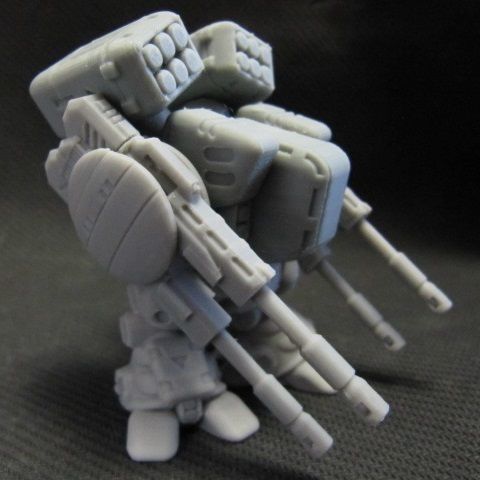 CHIBI-TECH SD - BURLEIGH-V DUO GUNPOD 3D print model_2