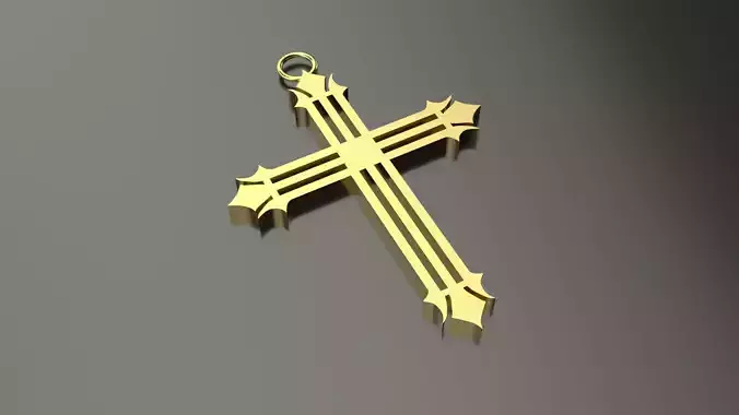 Model 64 Cross Christian Necklace Hem-Stitch Dissimilar Ethnic