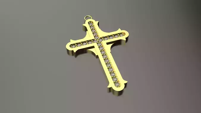 Model 66 Cross Christian Necklace Diamond Dissimilar Ethnic