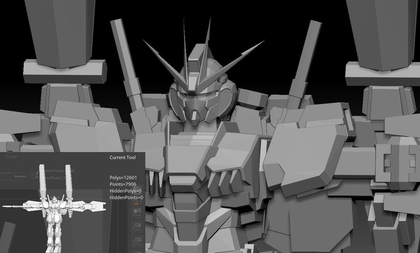 Narrative Gundam 3D model 3D print model_8