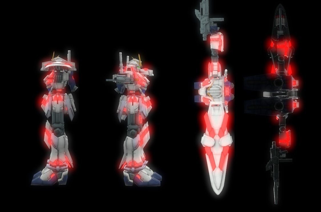 Narrative Gundam 3D model 3D print model_4