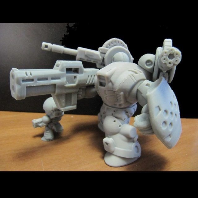 CHIBI-TECH SD - BURLEIGH-VII GUNPOD  3D print model_3