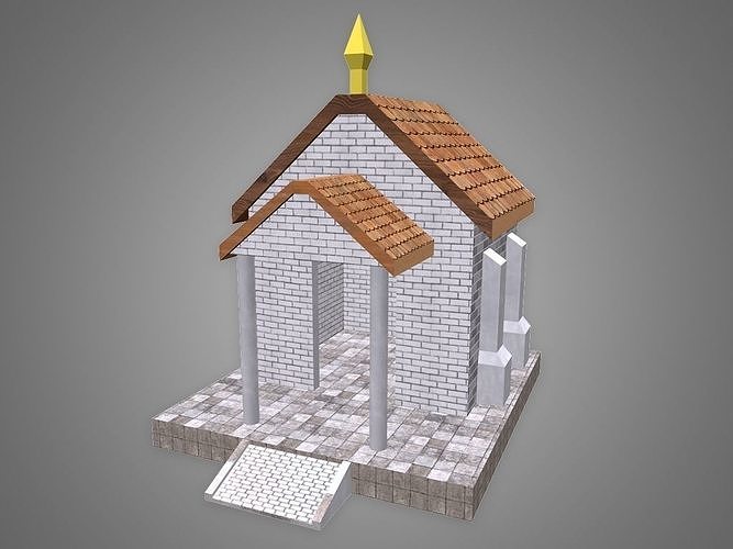Crypt - Mausoleum Low-poly 3D model