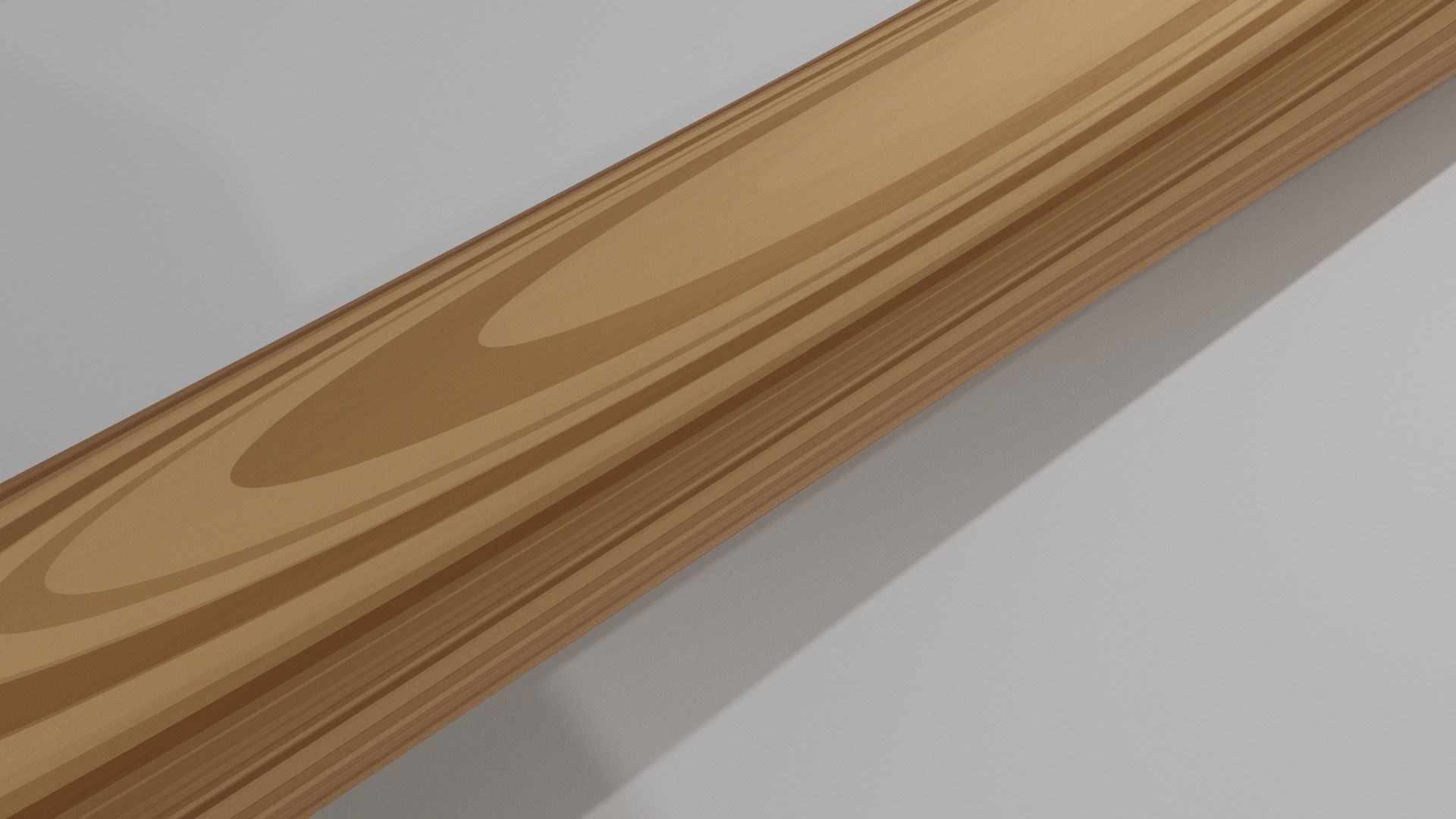 Mallet wooden hammer with handle Low-poly 3D model_4