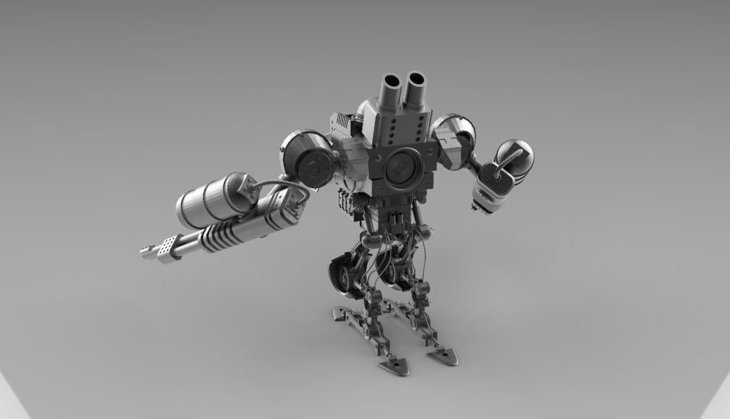 Knight Robot v01 3D print model_20