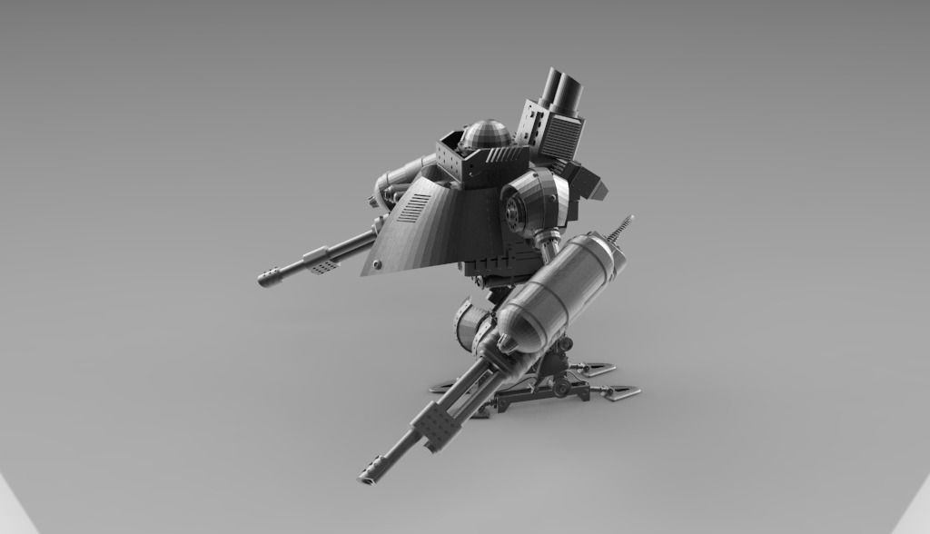 Knight Robot v01 3D print model_19