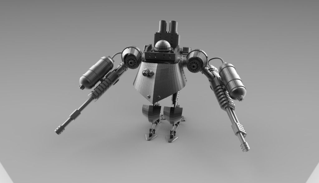 Knight Robot v01 3D print model_2