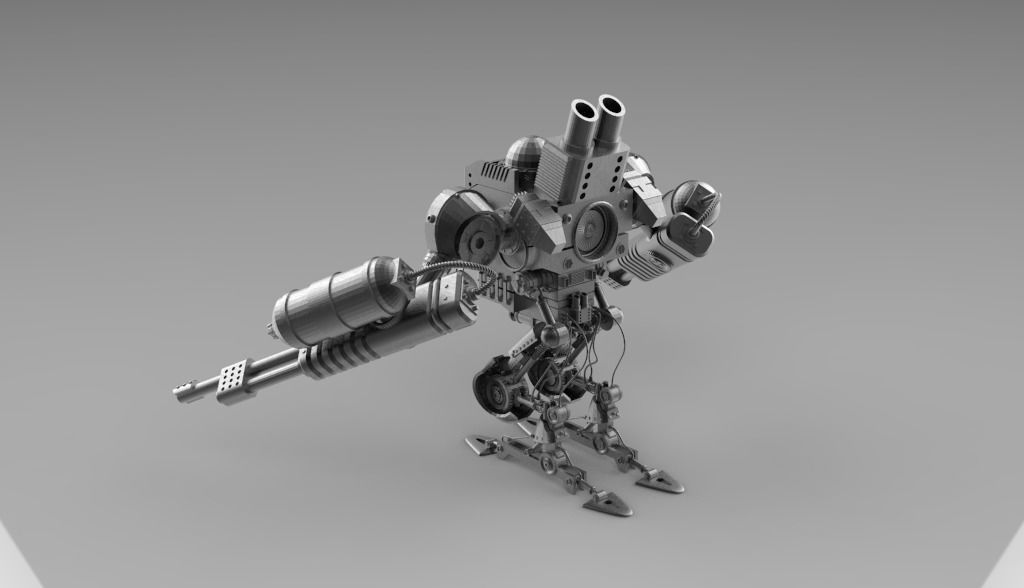 Knight Robot v01 3D print model_13