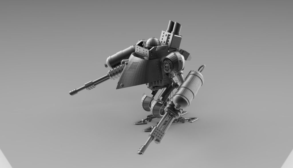 Knight Robot v01 3D print model_8
