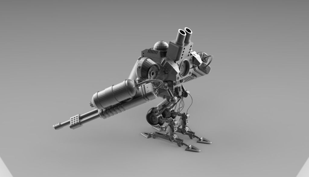 Knight Robot v01 3D print model_10
