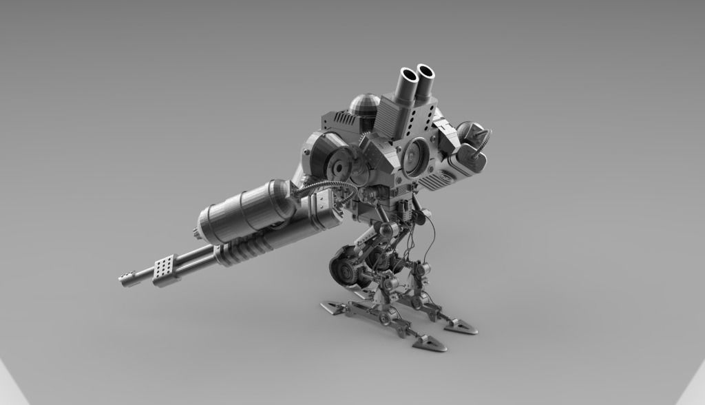 Knight Robot v01 3D print model_12