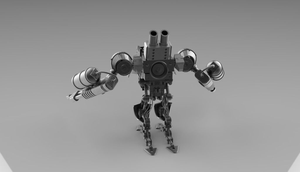 Knight Robot v01 3D print model_23
