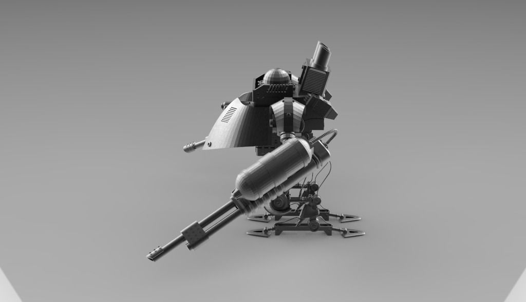 Knight Robot v01 3D print model_5