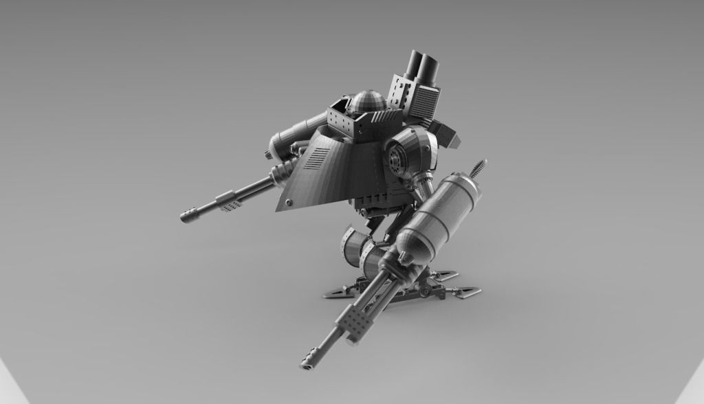 Knight Robot v01 3D print model_14