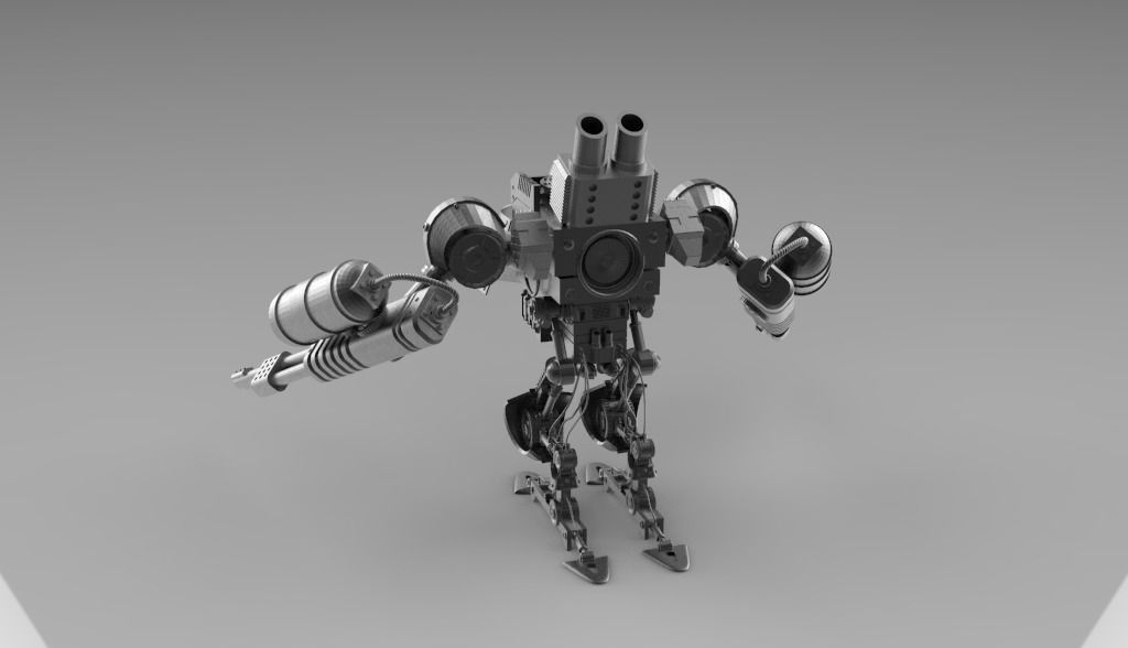 Knight Robot v01 3D print model_22