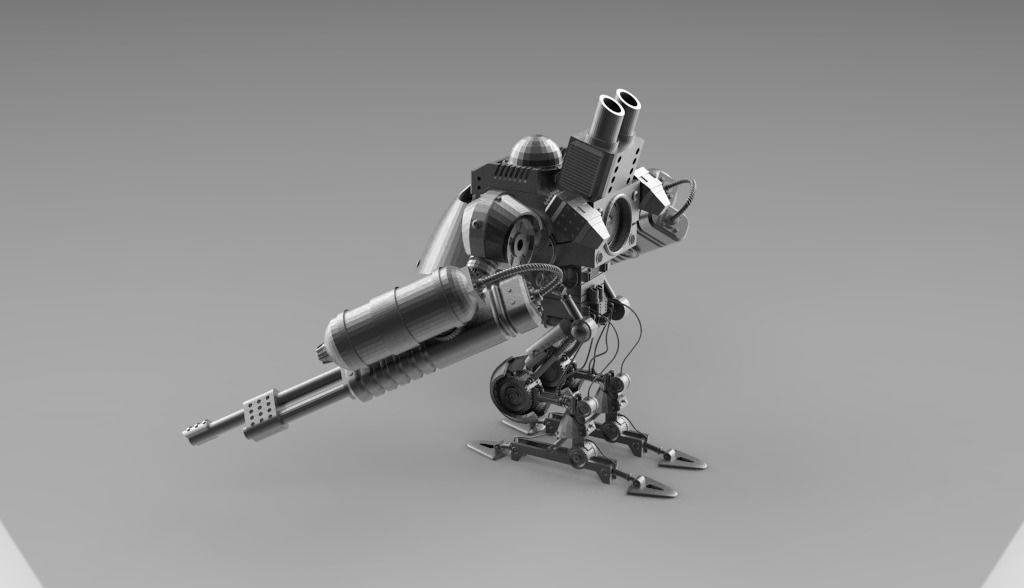 Knight Robot v01 3D print model_11