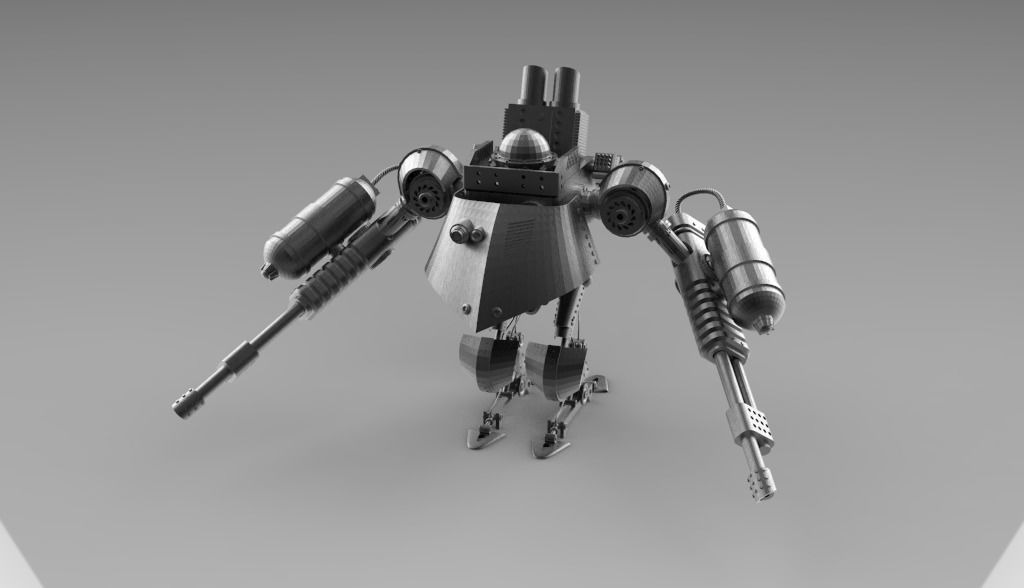 Knight Robot v01 3D print model_3