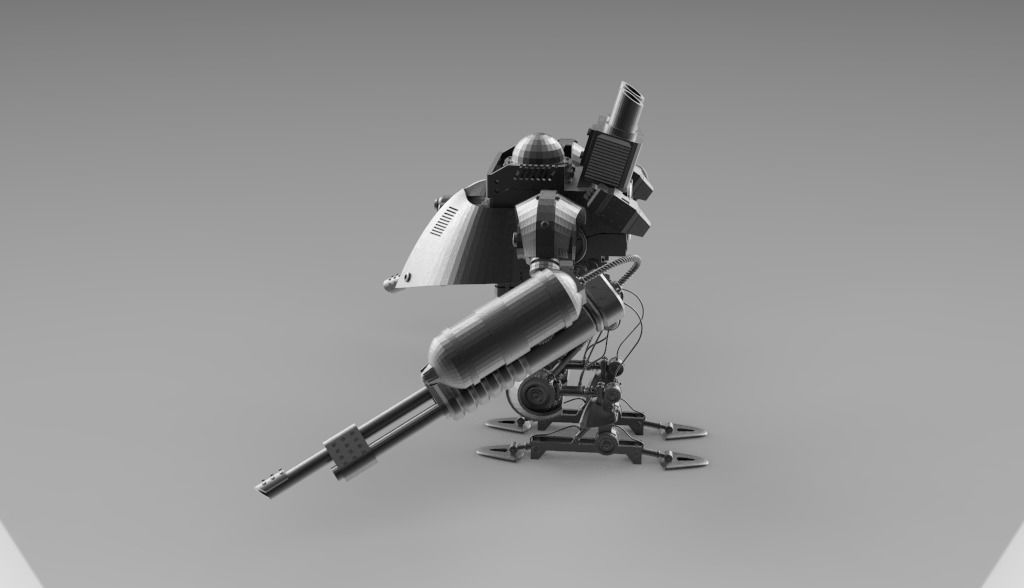 Knight Robot v01 3D print model_7