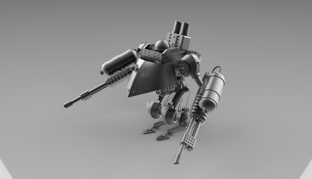Knight Robot v01 3D print model_6