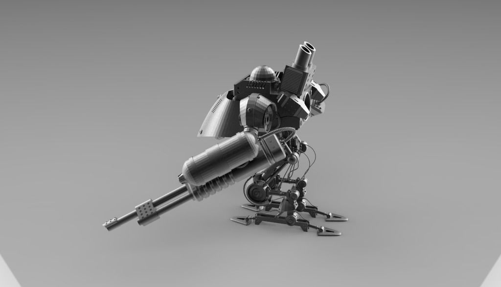 Knight Robot v01 3D print model_18