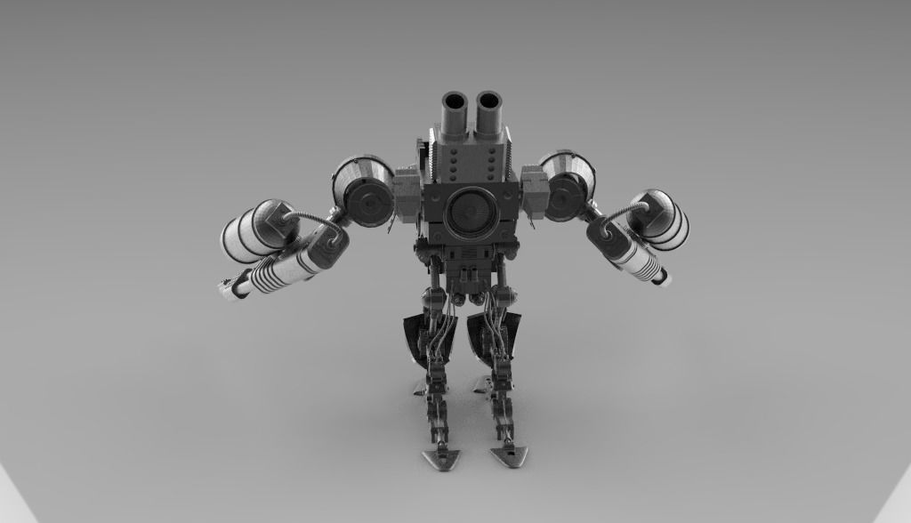 Knight Robot v01 3D print model_24
