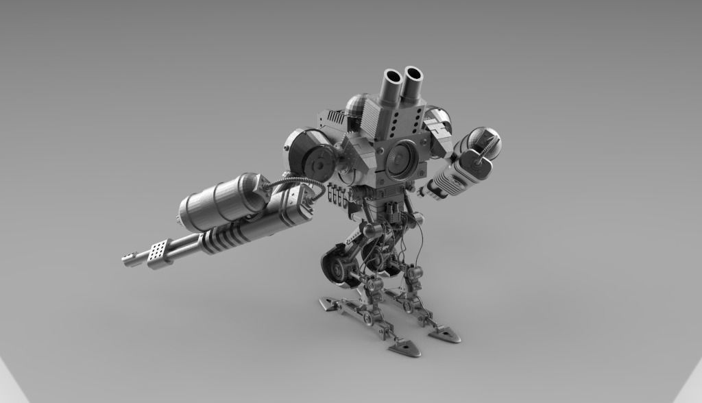 Knight Robot v01 3D print model_16
